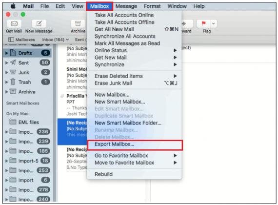 export mac mailbox for outlook